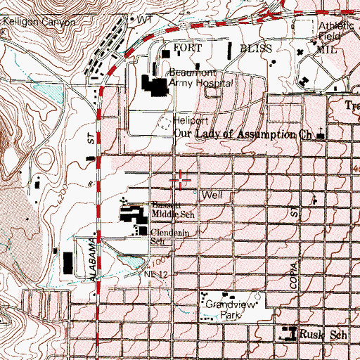 Topographic Map of Summit Fillmore Park, TX