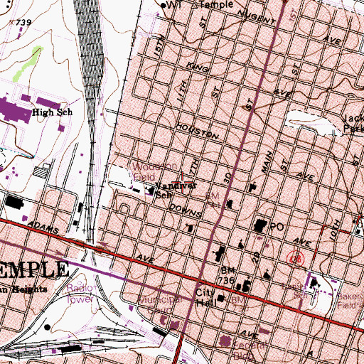 Topographic Map of Ferguson House, TX
