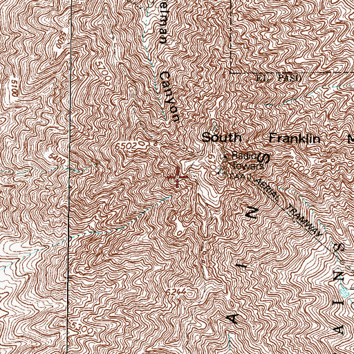Topographic Map of Ron Coleman Hiking Trail, TX