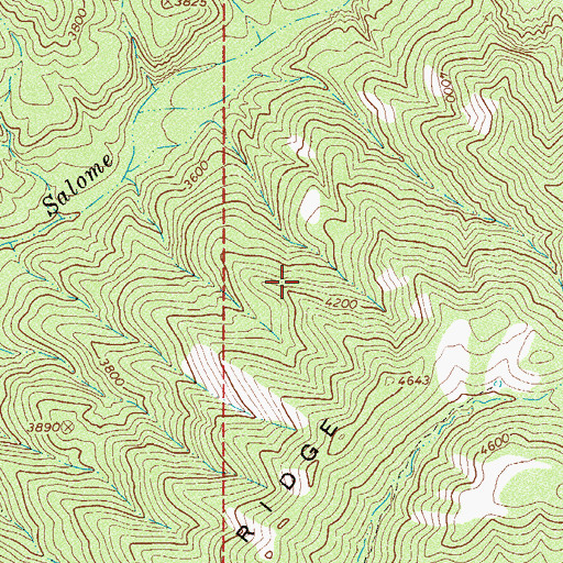 Topographic Map of Salome Wilderness, AZ