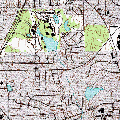 Topographic Map of Trammel Creek, GA