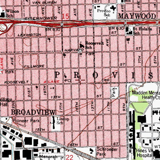 Topographic Map of New Horizon Baptist Church, IL