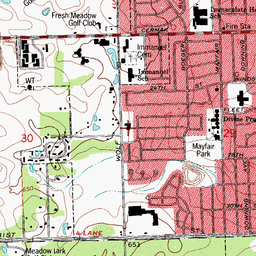 Topographic Map of Holy Apostles Greek Orthodox Church, IL