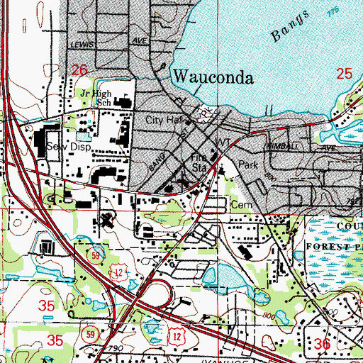 Topographic Map of Transfiguration School, IL
