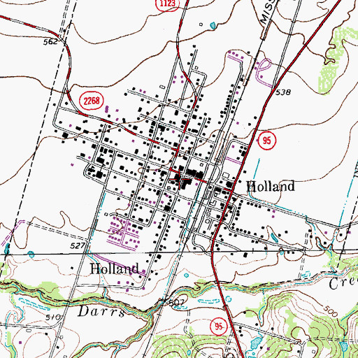 Topographic Map of Kuhlmann Civic Center, TX