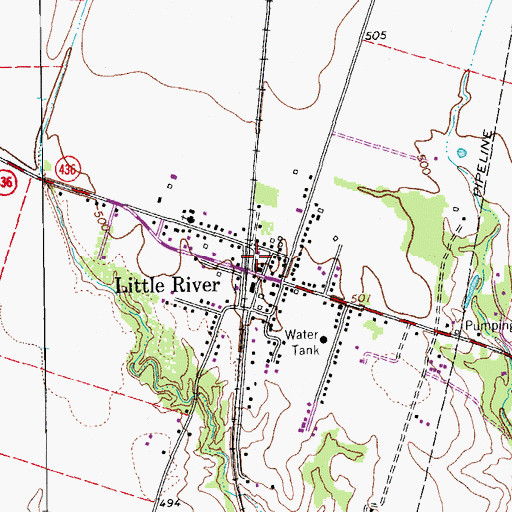 Topographic Map of Little River Academy Post Office, TX