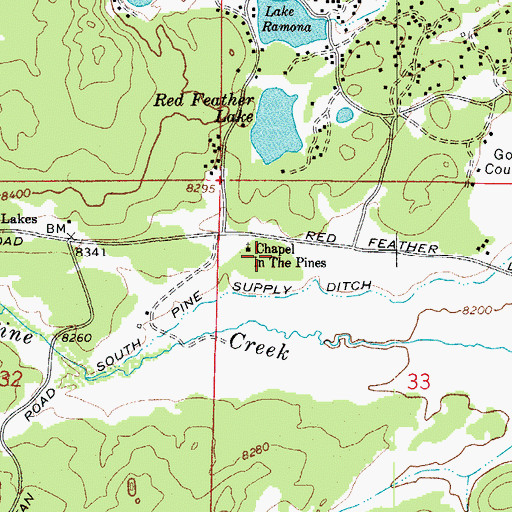 Topographic Map of Swanson Memorial Garden, CO
