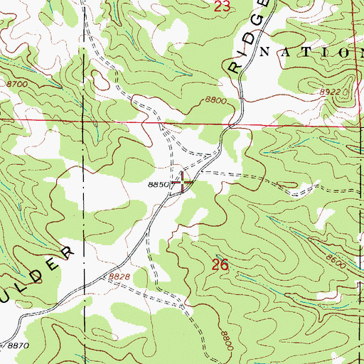 Topographic Map of Worster Cemetery, CO