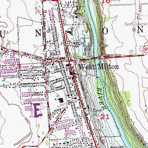 Topographic Map of West Milton Post Office, OH