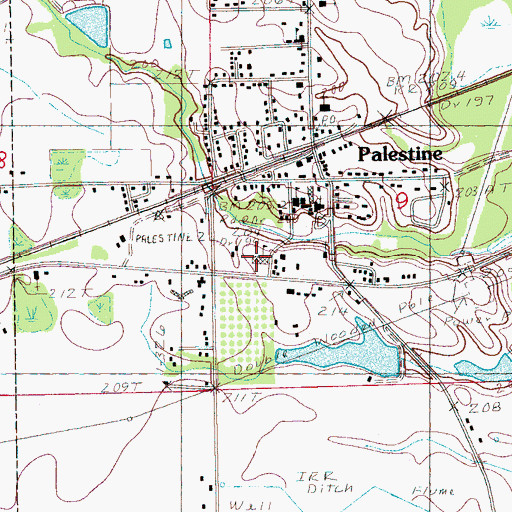 Topographic Map of Palestine - Wheatley Senior High School, AR