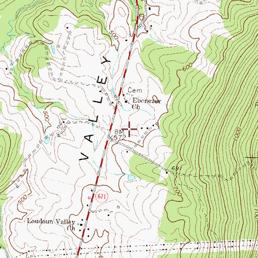 Topographic Map of Nell Boone Park, VA