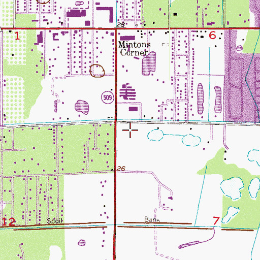Topographic Map of Ronald W Regan Post Office, FL