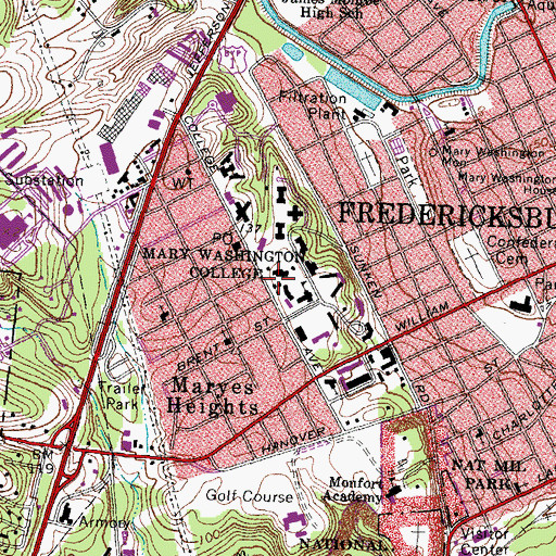 Topographic Map of Fairfax House, VA