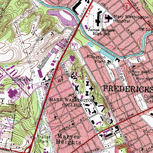 Topographic Map of Melchers Hall, VA