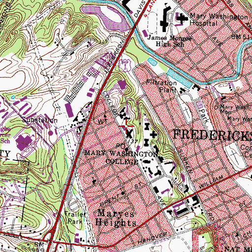 Topographic Map of Ridderhof Martin Gallery, VA