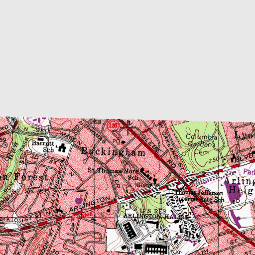 Topographic Map of Buckingham Community Outreach Center, VA