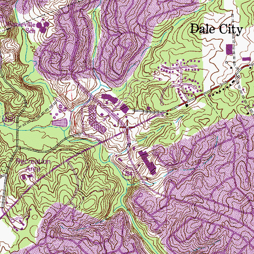 Topographic Map of Dale City Neighborhood Library, VA