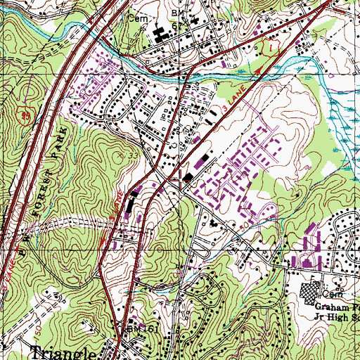 Topographic Map of Dumfries Neighborhood Library, VA