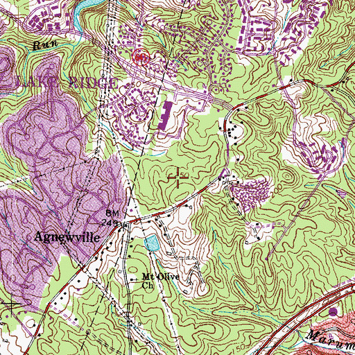 Topographic Map of Lake Ridge Neighborhood Library, VA