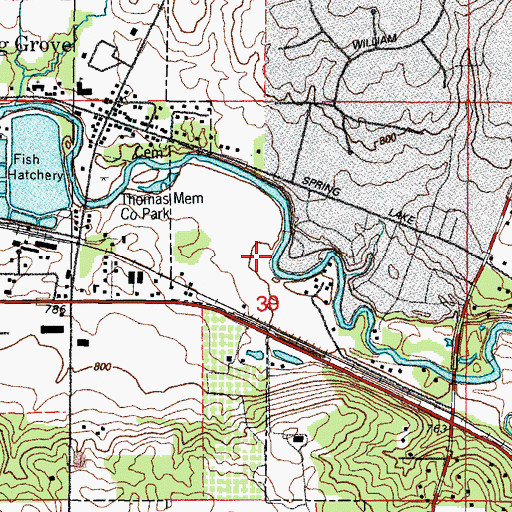 Topographic Map of Spring Grove Fen Nature Preserve, IL