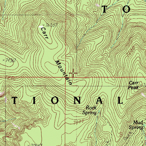 Topographic Map of Cascade Campground, AZ