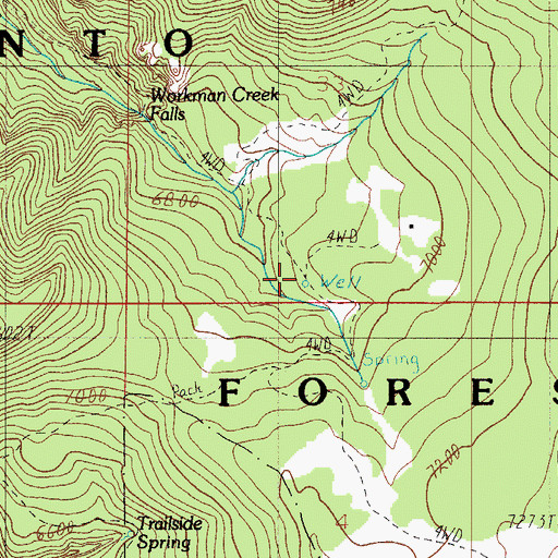 Topographic Map of Peterson Trailhead, AZ