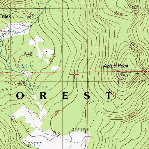 Topographic Map of Moody Trailhead, AZ