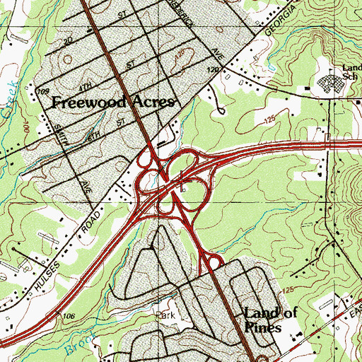 Topographic Map of Interchange 28, NJ