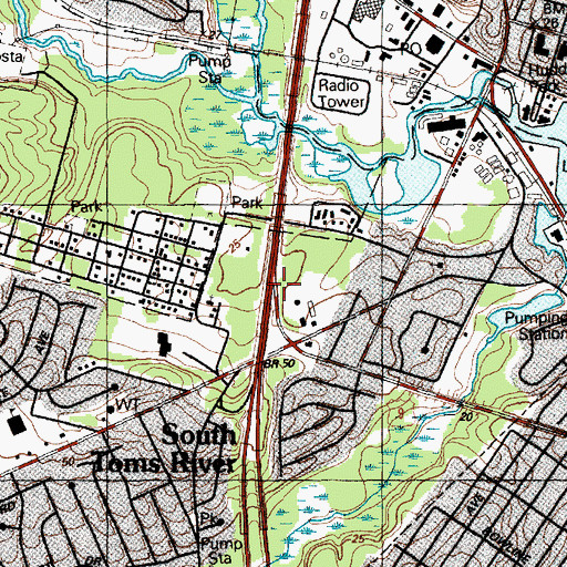 Topographic Map of Interchange 80, NJ