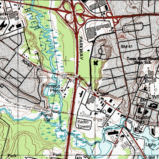 Topographic Map of Interchange 81, NJ