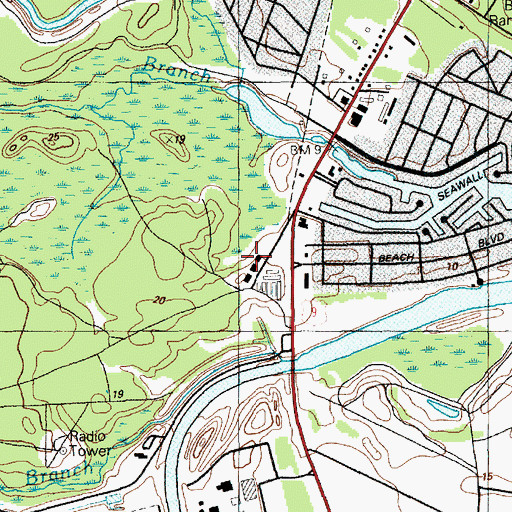 Topographic Map of Lacey Business Park, NJ