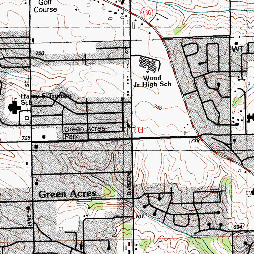 Topographic Map of Urological Group Clinic, IA