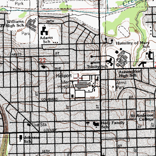 Topographic Map of Family Medical Center, IA