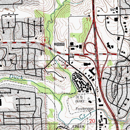 Topographic Map of Kimberly Road Church of Christ, IA