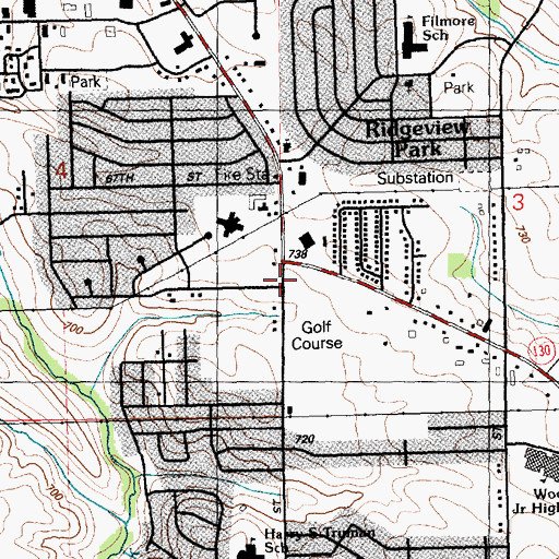 Topographic Map of First Bible Missionary Church, IA