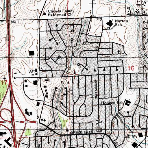 Topographic Map of Bettendorf Christian Church, IA