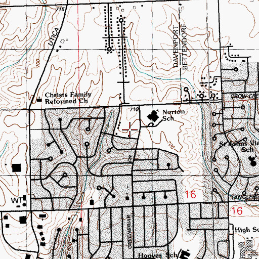 Topographic Map of Kiwanis Park, IA