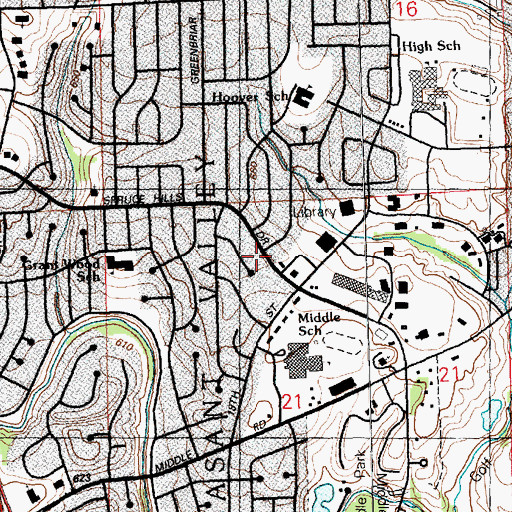 Topographic Map of Bettendorf Fire Department Station 2, IA