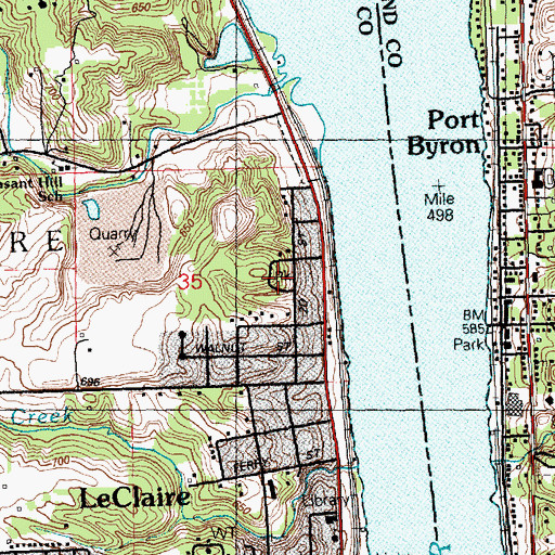 Topographic Map of Scout Park, IA
