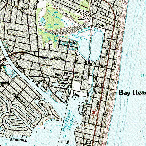 Topographic Map of Bay Head Reading Center, NJ