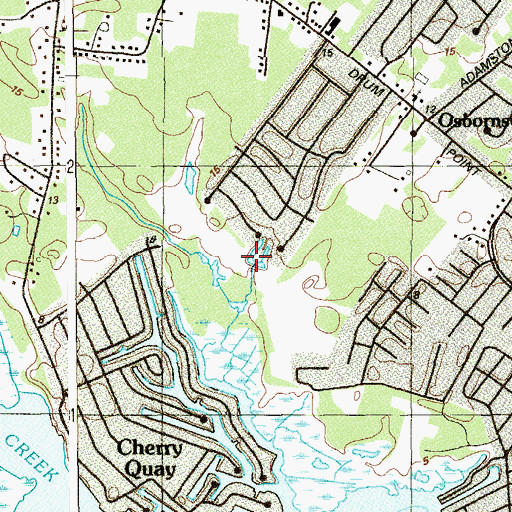 Topographic Map of Adamston County Airport (historical), NJ