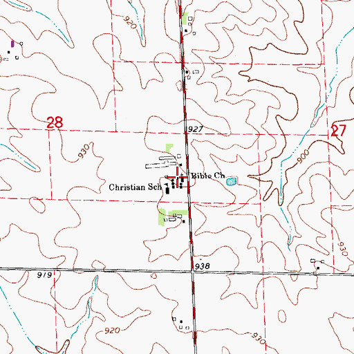 Topographic Map of Bible Presbyterian Church, IA