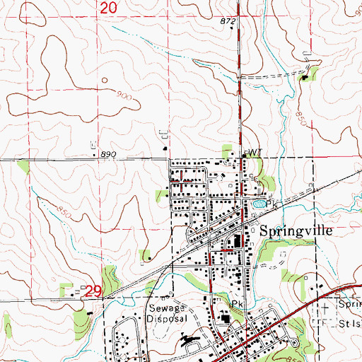 Topographic Map of Saint Isidore Catholic Church, IA