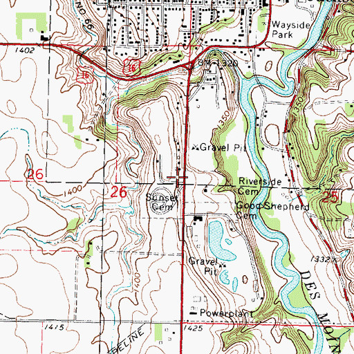 Topographic Map of West Ridge Village Mobile Home Park, MN