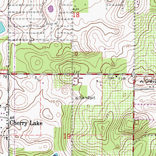 Topographic Map of Lake Hermosa Church of God, FL