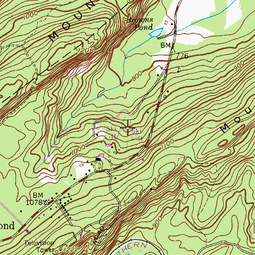 Topographic Map of Craigmeur Ski Slope, NJ