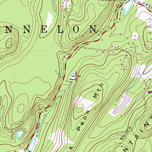 Topographic Map of Carters Pond, NJ