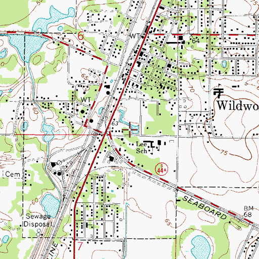 Topographic Map of Greater Piney Grove Baptist Church, FL