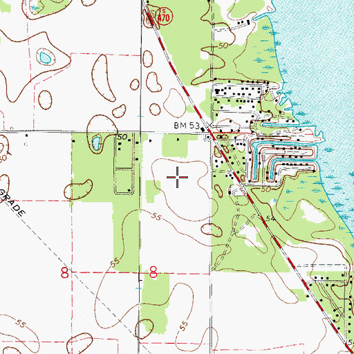 Topographic Map of Lake Panasoffkee Elementary School, FL