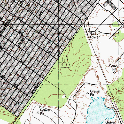 Topographic Map of Beachwood Elementary School, NJ